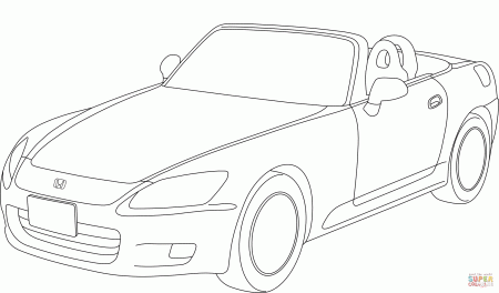 Honda Accord Convertible coloring page | Free Printable Coloring Pages