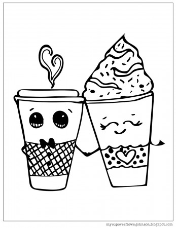 My Cup Overflows: Fall in Love Coloring Page