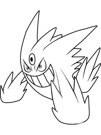 Gengar coloring pages. Free Printable Gengar coloring pages.