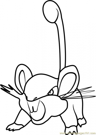 Rattata Pokemon GO Coloring Page for Kids - Free Pokemon GO Printable Coloring  Pages Online for Kids - ColoringPages101.com | Coloring Pages for Kids