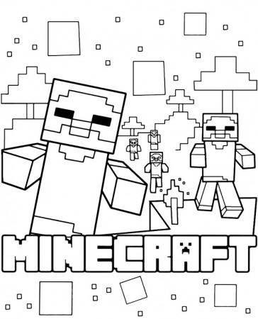 Minecraft zombie coloring sheet - Topcoloringpages.net