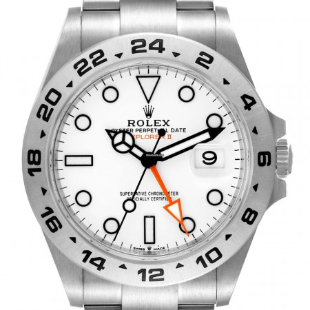 Rolex Explorer II 42mm Polar White Dial Steel Mens Watch... for $14,330 for  sale from a Trusted Seller on Chrono24