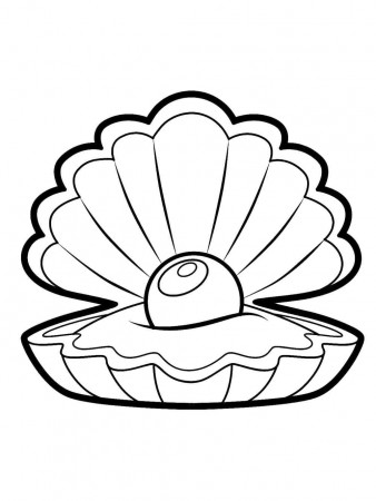 Oyster coloring page - Free printable