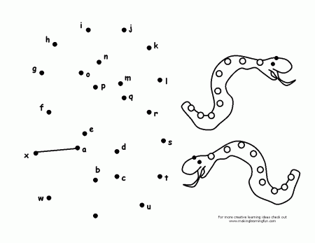 Snake ABC dot-to-dot