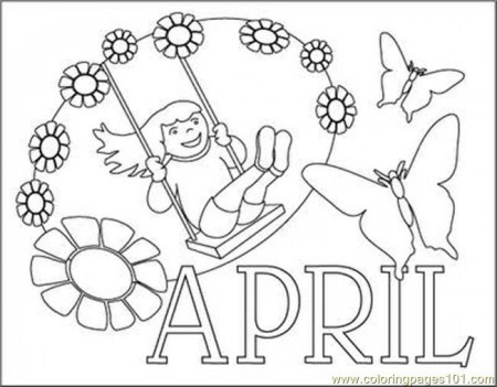 Coloring Page For April