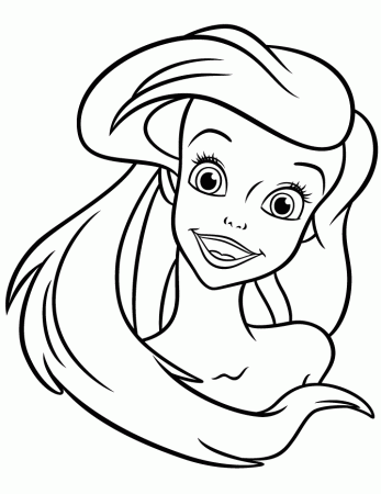 Face Disney Princess Ariel Coloring Pages #1985 Disney Princess ...