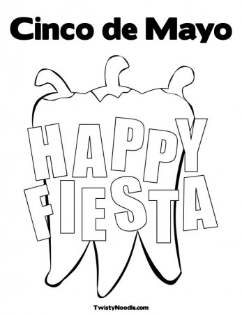 Free coloring page of cinco de mayo