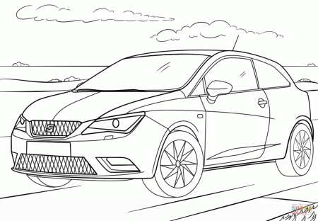 SEAT Ibiza coloring page | Free Printable Coloring Pages