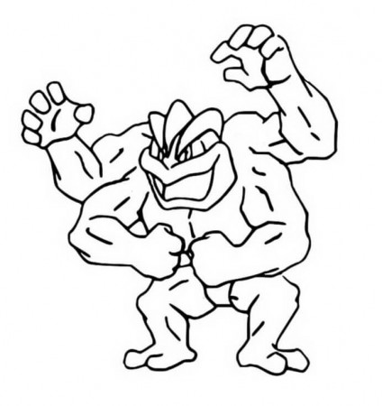 Pokemon Machamp Coloring Page - Free Printable Coloring Pages for Kids