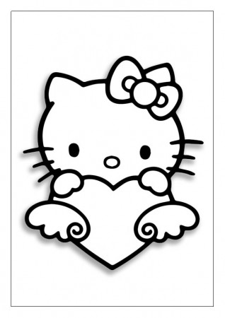 Hello Kitty coloring pages, free printable coloring sheets for kids