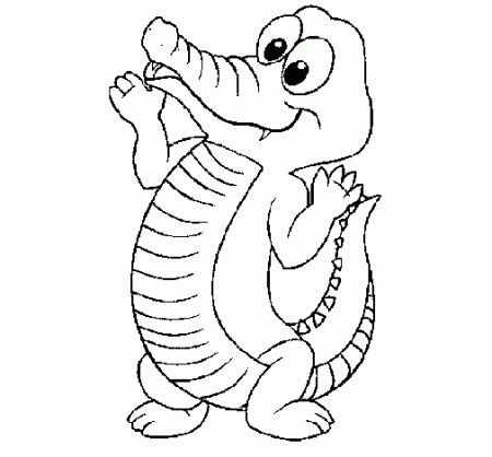 Baby crocodile coloring page - Coloringcrew.com