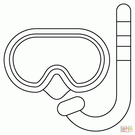 Diving Mask Emoji coloring page | Free Printable Coloring Pages