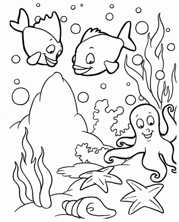Of Sea Animals - Coloring Pages for Kids and for Adults