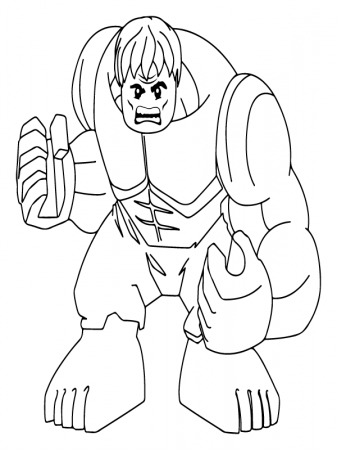 Hulk Lego Avengers Coloring Page - Free Printable Coloring Pages for Kids