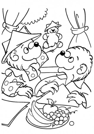 Free & Printable A Berenstain Bears Brother and Sister Coloring Picture,  Assignment Sheets Pictures for Child | Parentune.com