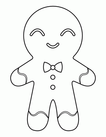 Printable Gingerbread Man Coloring Page
