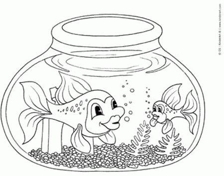 Fish Bowl Coloring - Colorine.net | #19595