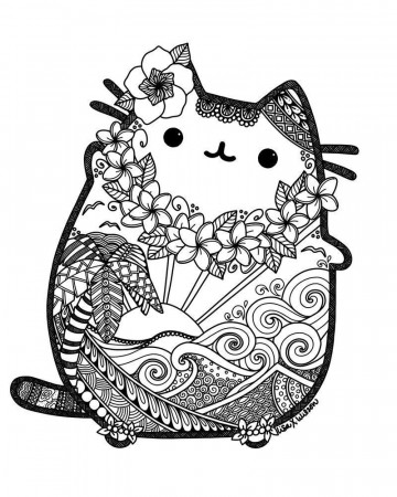 Coloring Pages : Printable Pusheen Coloring Pages Birthday ...