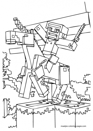 Free Minecraft Coloring Pages Steve, Download Free Clip Art ...