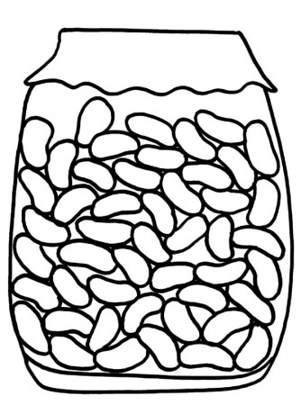 Jelly Bean Coloring Page - Auromas.com