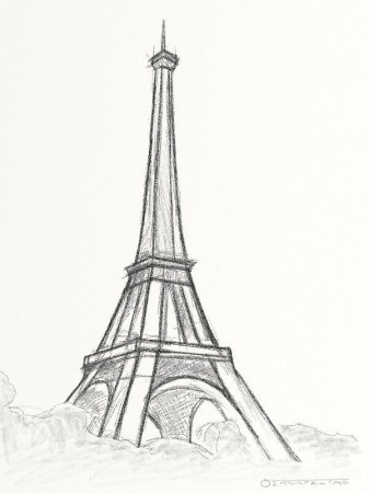 Easy drawing of the Eiffel Tower | Xe art | Pencil drawings ...
