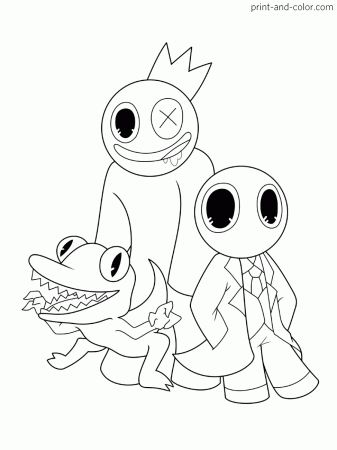 Rainbow Friends coloring pages | Print ...