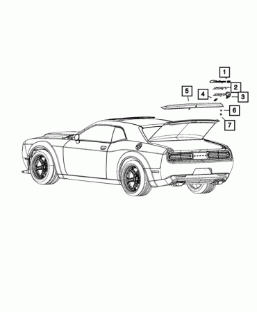 2017-2023 Dodge Challenger Decal 68305347AA | MoparPart