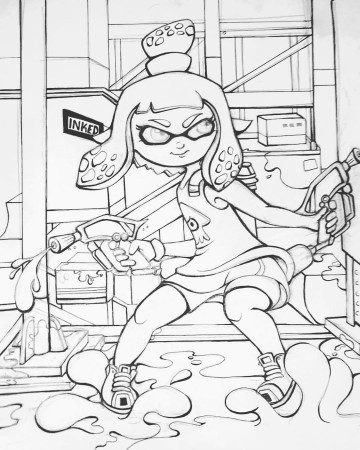 My wife decided to draw her inkling : r ...