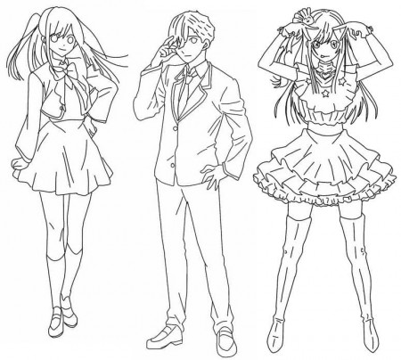 Characters from Anime Oshi No Ko coloring page - Download, Print or Color  Online for Free