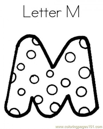 Letter M Coloring Page for Kids - Free Alphabets Printable Coloring Pages  Online for Kids - ColoringPages101.com | Coloring Pages for Kids