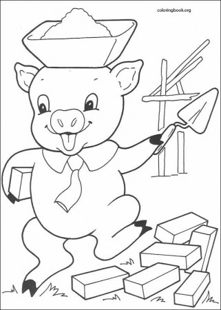The Three Little Pigs coloring page (012) @ ColoringBook.org