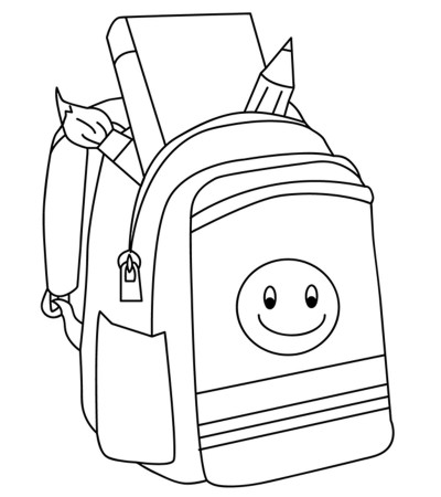 School Bag Coloring Page - Free Printable Coloring Pages for Kids