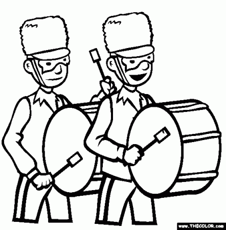 Marching Band Coloring Page | Free Marching Band Online Coloring