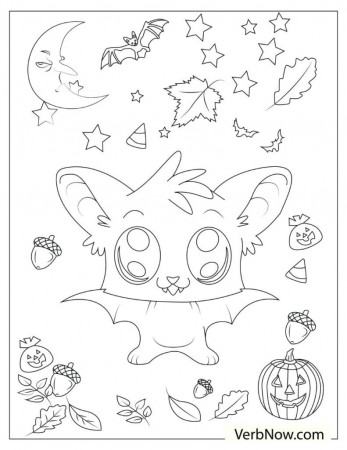 Free BATS Coloring Pages for Download (Printable PDF)