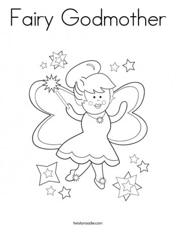 Fairy Godmother Coloring Page - Twisty Noodle