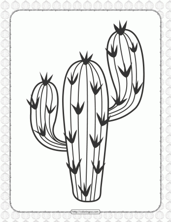 Free Printable Cactus Pdf Coloring Page | Coloring pages, Butterfly coloring  page, Coloring sheets