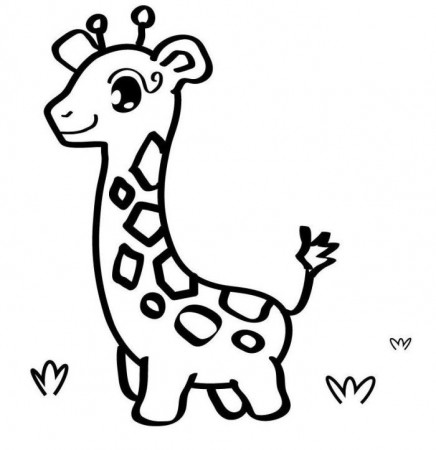 Baby Giraffe Coloring Pages For Girls Animals Printable | Animal ...