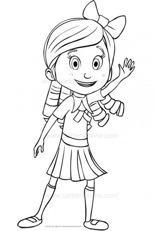 Drawing of Goldie (Goldie and Bear) coloring page