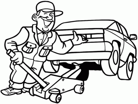Mechanic (Jobs) – Printable coloring pages