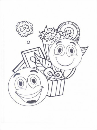 Emojis - Emoticons Coloring Pages 27 | Emoji coloring pages, Love coloring  pages, Cartoon coloring pages