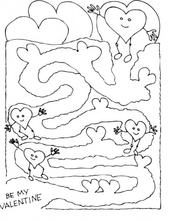 Valentines Mazes - Best Coloring Pages For Kids in 2021 | Hello kitty colouring  pages, Cinderella coloring pages, Simple valentine