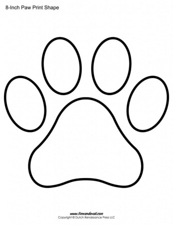 Coloring Page Template Printing | Paw print art, Paw stencil, Coloring pages  to print