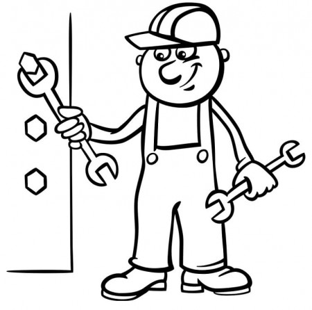 Mechanic 5 Coloring Page - Free Printable Coloring Pages for Kids