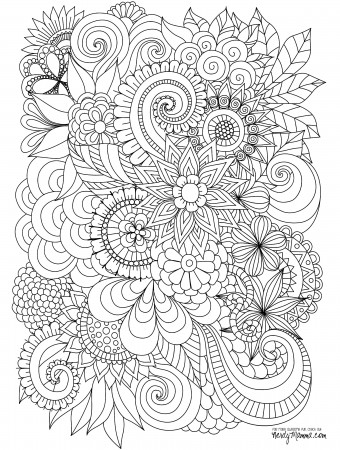 adult coloring pages flowers to download and print for free. adult ...