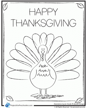 Free Printable Happy Thanksgiving turkey coloring page - from ...