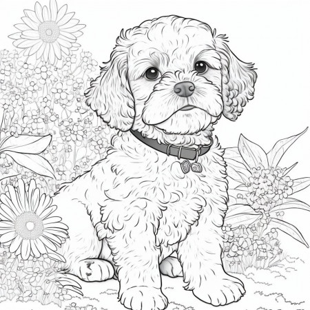 40 Coloring Pages of Cute Dogs for Children Coloring Pages - Etsy