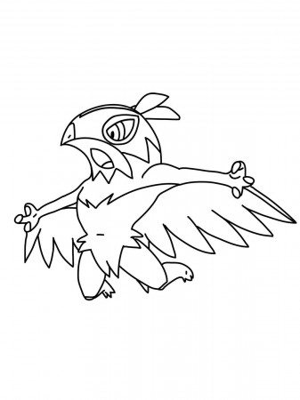 Hawlucha Pokemon coloring pages - Free Printable