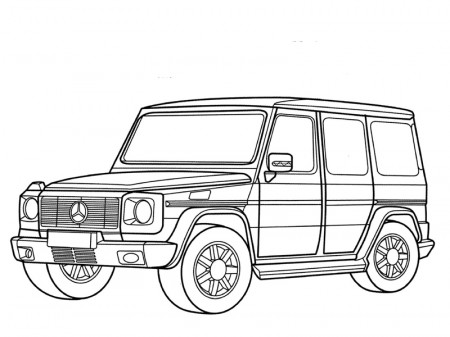 Mercedes Benz G class Coloring Page - Funny Coloring Pages
