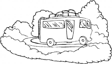 camper coloring pages 11 – Having fun with children