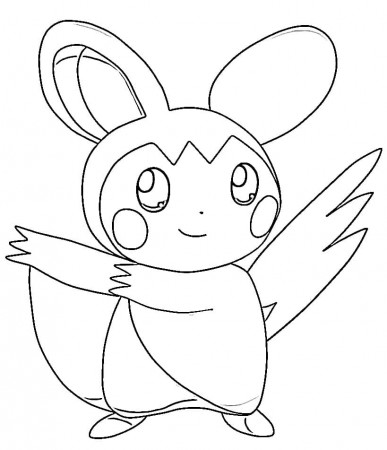 Adorable Emolga Pokemon Coloring Page - Free Printable Coloring Pages for  Kids
